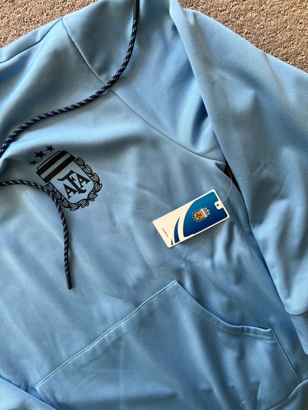 Argentina M AFA Light Blue Hoodie - Messi 10 - Picture 5 of 7